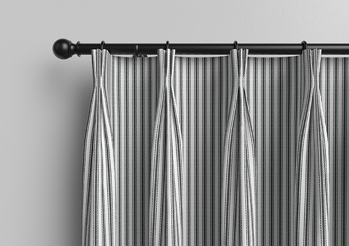 Lace Stripes, Jet - Made to Measure Curtains - Image 11